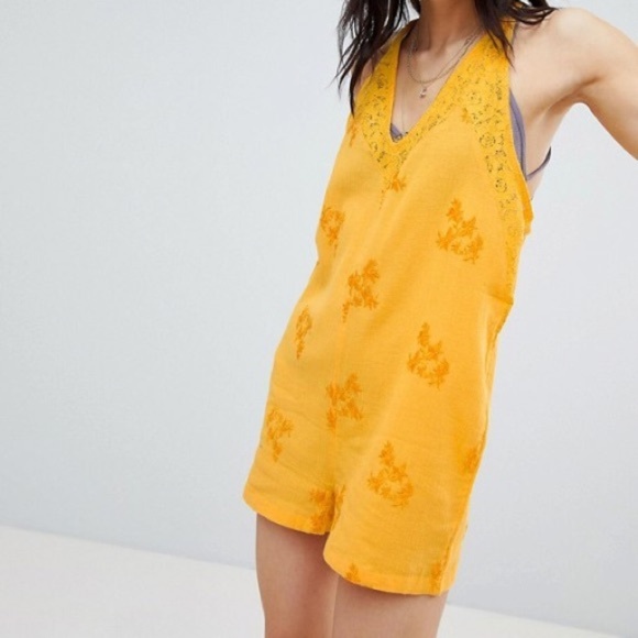 Free People Pants - Free People Yellow Romper
